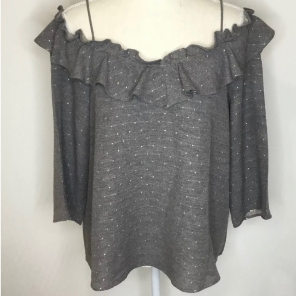 Zara Off-Shoulder Ruffle Top - Picture 2 of 7